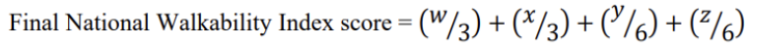 Walkability Formula